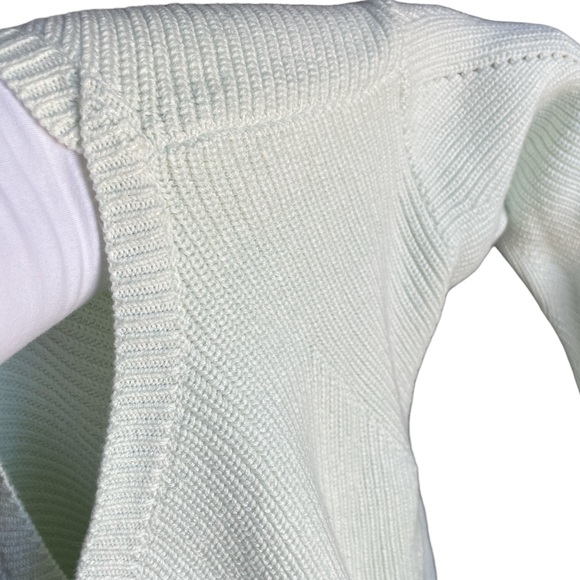 Ann Taylor Knit Sweater Pale Mint with side button detail Large - Picture 7 of 11